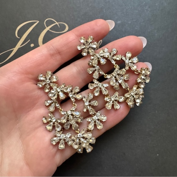 J. Crew Crystal flower chandeliers
